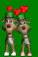 Gif animé coeur chiens